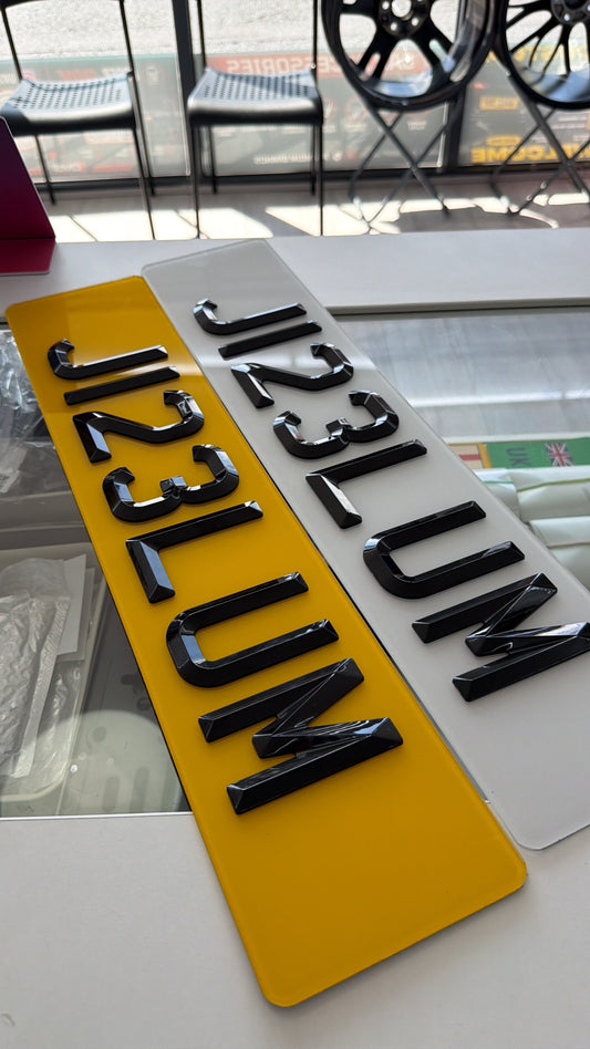 Diamond 4D Number Plates Set