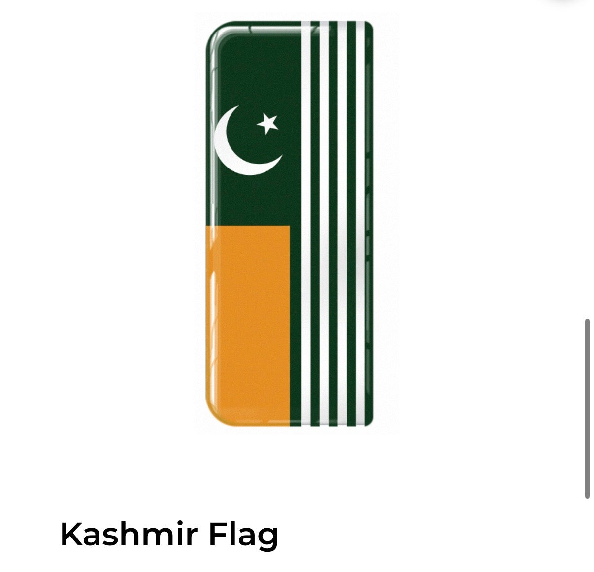 Kashmir Number Plate Flag
