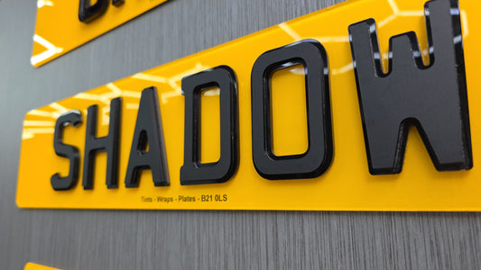 Shadow Number Plates Set