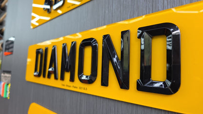 Diamond 4D Number Plates Set
