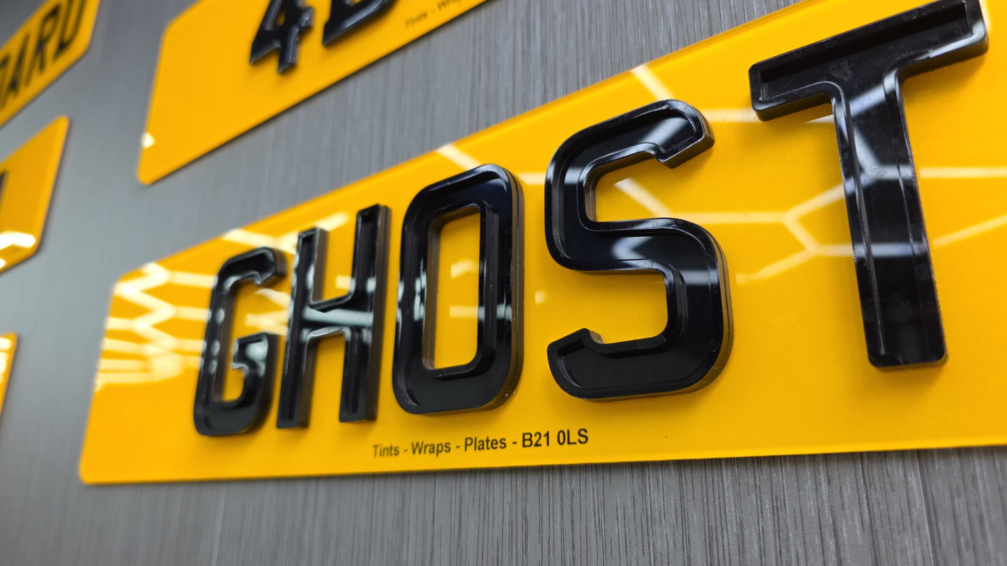 GHOST Number Plates Set