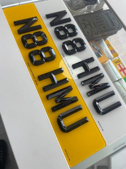 Diamond 4D Number Plates Set