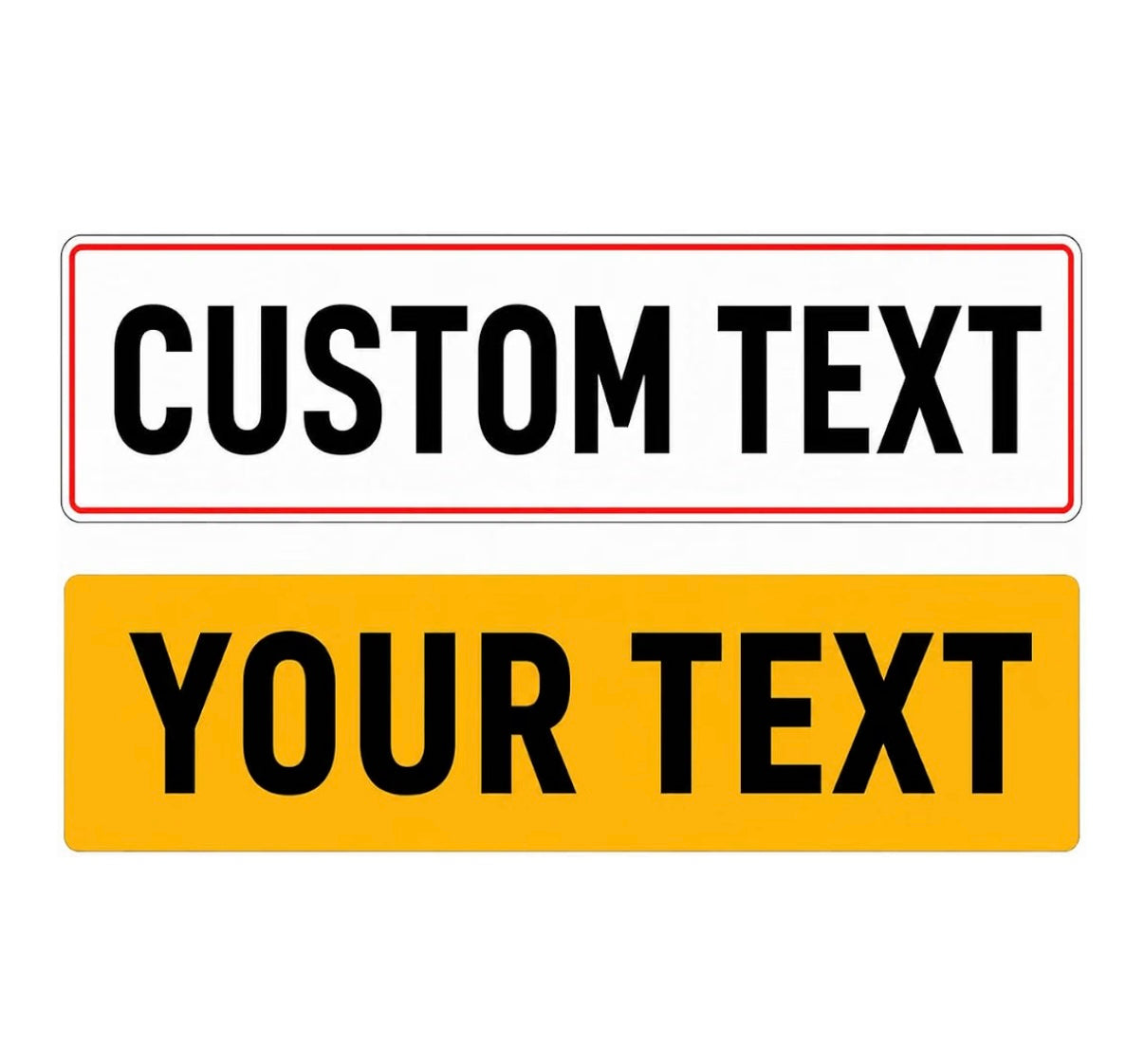 Custom Text Show Plates