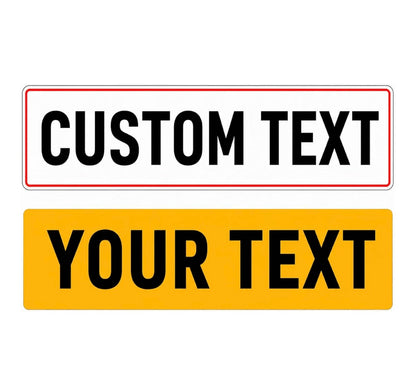 Custom Text Show Plates